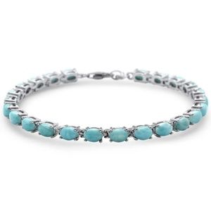 natural larimar.925 sterling silver bracelet